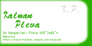 kalman pleva business card